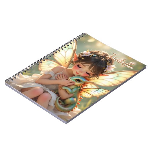 Fairy and Dragon | Chibi Anime Fairy Tale ノートブック (左側)