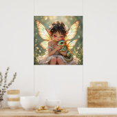 Fairy and Dragon | Chibi Anime Fairy Tale ポスター (キッチン)