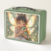 Fairy and Dragon | Chibi Anime Fairy Tale メタルランチボックス (裏面)