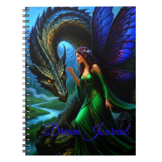 Fairy and Dragon Dream Journal ノートブック (正面)