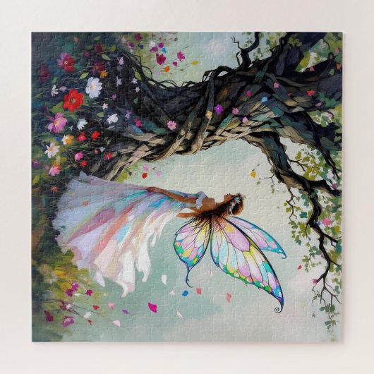 Fairy and Magical Vine Wrapped Tree ジグソーパズル (横)
