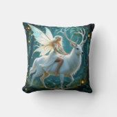 Fairy and White Deer Magical Forest クッション (正面)