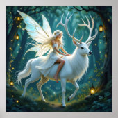 Fairy and White Deer Magical Forest ポスター (正面)