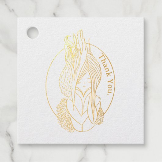 Fairy Angel Small Business Thank You Tag フェイバータグ (正面)