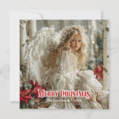 Fairy angelic angel red gold festive enchanting シーズンカード (正面)