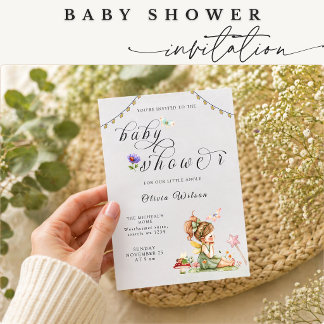  Fairy Baby Shower Invitation Girl 招待状