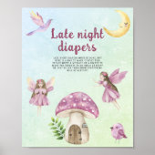 Fairy baby shower Late night diapers game ポスター (正面)