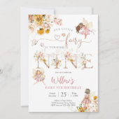 Fairy Birthday Invitation Girl 招待状 (正面)