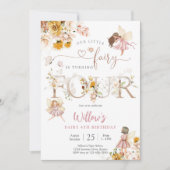 Fairy Birthday Invitation Girl 招待状 (正面)