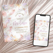 Fairy Birthday Wildflower Butterflies 招待状