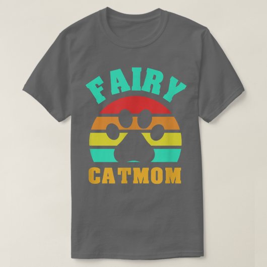 Fairy Cat Mom Funny Cat Tシャツ (デザイン正面)