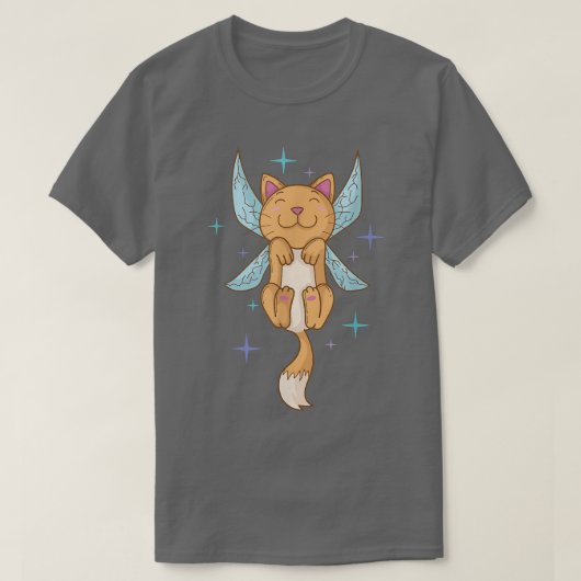 Fairy Cat with Wings Tシャツ (デザイン正面)
