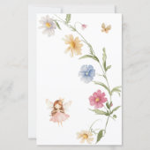 Fairy Colorful Widflower 1st Birthday Message (裏面)