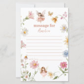 Fairy Colorful Widflower 1st Birthday Message (正面)