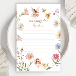Fairy Colorful Widflower 1st Birthday Message