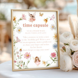 Fairy Colorful Widflower Birthday Time Capsule ポスター
