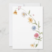 Fairy Colorful Widflower Girl 1st Birthday サンキューカード (裏面)