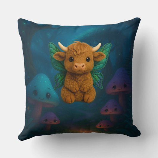 Fairy Critters™ Fairy Highland Calf クッション (裏面)
