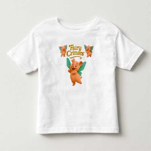 Fairy Critters™ Fairy Piglet トドラーTシャツ (正面)