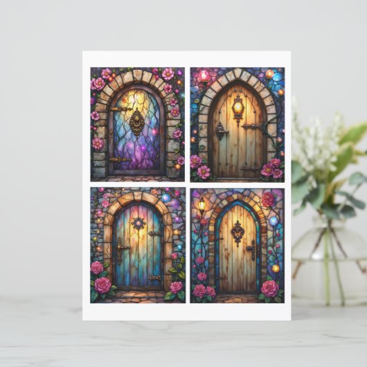 Fairy door scenes ephemera card cutouts (スタンド正面)