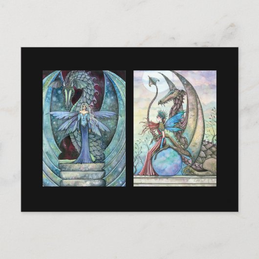 Fairy Dragon ACEO Cards by Molly Harrison ポストカード (正面)