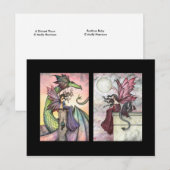 Fairy Dragon ACEO Cards by Molly Harrison ポストカード (正面/裏面)