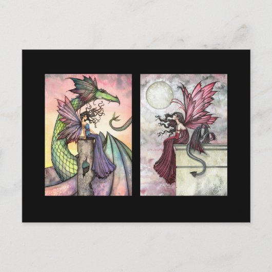Fairy Dragon ACEO Cards by Molly Harrison ポストカード (正面)