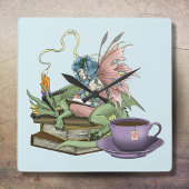 Fairy Dragon Books Tea Friendship  スクエア壁時計