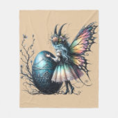 Fairy Dragon Egg フリースブランケット (正面)