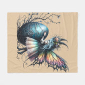Fairy Dragon Egg フリースブランケット (正面(横))