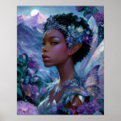 Fairy Elf Black Fantasy Art African American ポスター (正面)