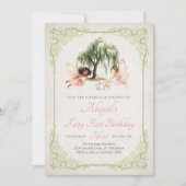 Fairy Enchanted Forest Garden Birthday 招待状 (正面)