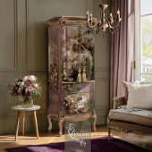 Fairy Ethereal Floral Dusty Plum Eggshell Beige 薄葉紙