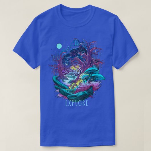 Fairy Fantasy Forest Mushroom Beautiful Nature Fun Tシャツ (デザイン正面)