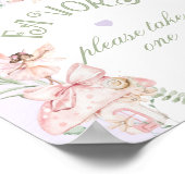 Fairy Favors Whimsical Purple 1st Birthday ポスター (角)