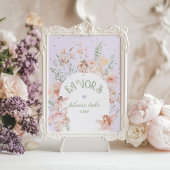 Fairy Favors Whimsical Purple 1st Birthday ポスター