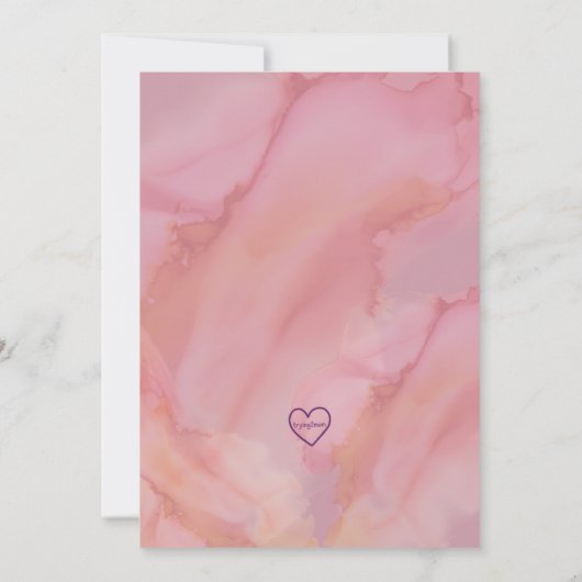 Fairy Fifth, Pink Purple 5th Birthday 招待状 (裏面)