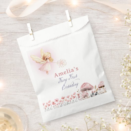 Fairy First Birthday フェイバーバッグ (クリップ留めされた状態)