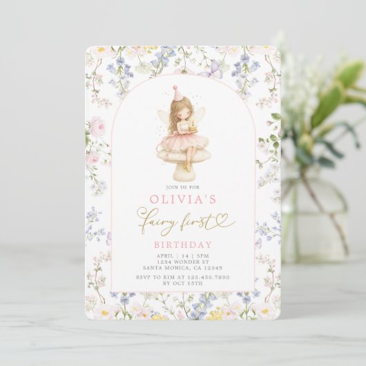 Fairy First Birthday 招待状 (スタンド正面)
