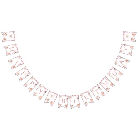Fairy First Birthday Banner バンティングフラッグ (全)