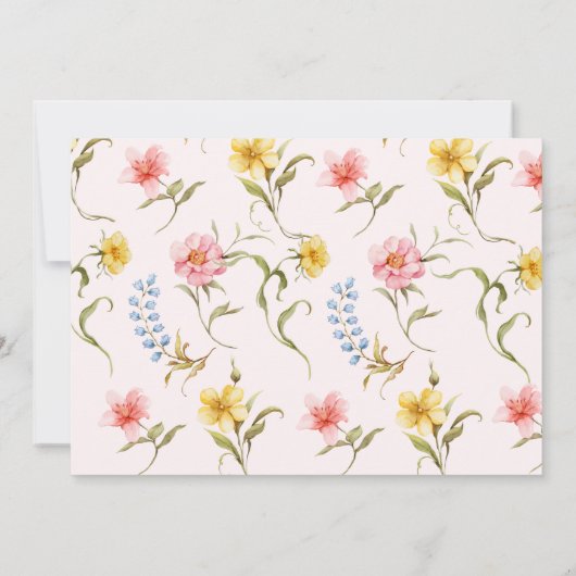 Fairy First Birthday Colorful Enchanted Photo 招待状 (裏面)