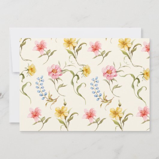 Fairy First Birthday Colorful Enchanted Photo 招待状 (裏面)