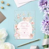 Fairy First Birthday Enchanted garden Whimsical アクリル招待状 (インサイチュ (ウェディング))