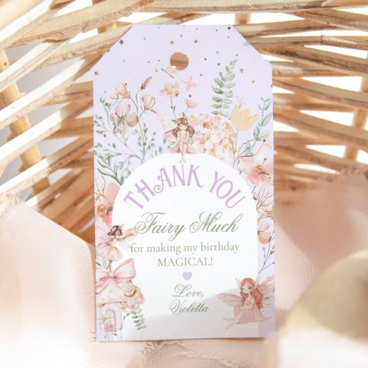 Fairy First Birthday Enchanted garden Whimsical ギフトタグ