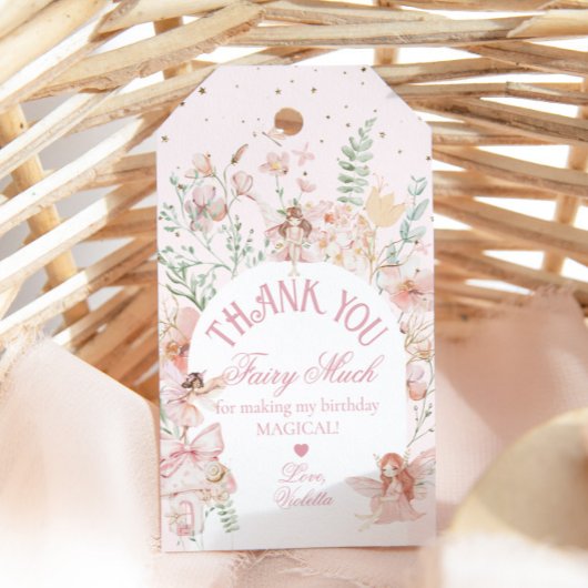 Fairy First Birthday Enchanted garden Whimsical ギフトタグ