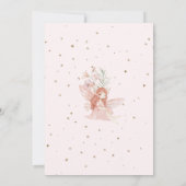 Fairy First Birthday Enchanted garden Whimsical 招待状 (裏面)