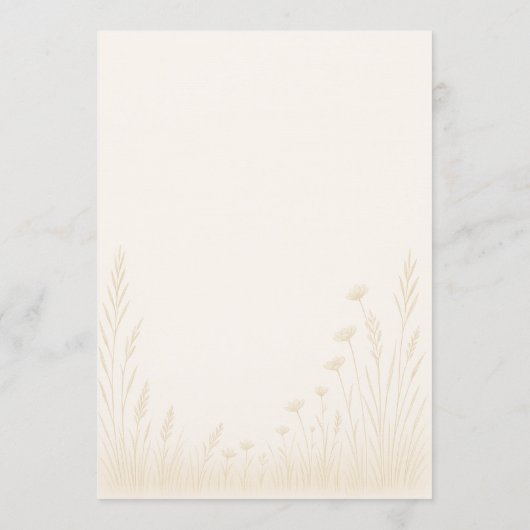 Fairy First Birthday Floral Watercolor 招待状 (裏面)