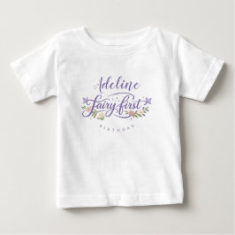 Fairy First Birthday Girl Baby T-Shirt ベビーTシャツ