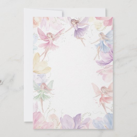 Fairy First Birthday Invitation 招待状 (裏面)