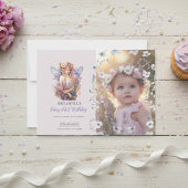 Fairy First Birthday Invitation | Dusty Purple 招待状